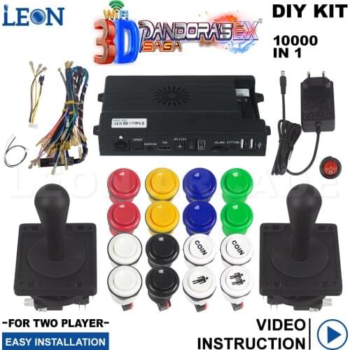 Arcade Joystick Kit Pandora Box Saga 3d 128g Happ Arcade Buttons Player American Joystick Wireless Coin Pusher Game Machine