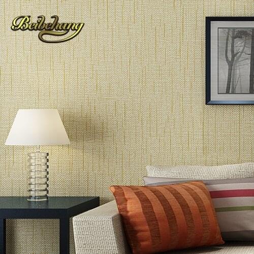 Beibehang non-woven roll American straw texture wallpaper for living room bedroom backdrop papel parede 3d wall paper for walls