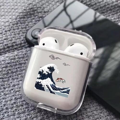 The Great Wave off Kanagawa Back Cover hard Case For Airpods wireless Bluetooth Earphone case Headphone Protection cover coque