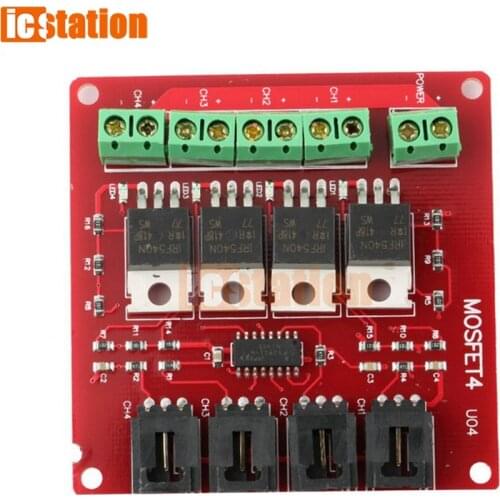 Four Channel 4 Route MOSFET Button IRF540 V4.0+ MOSFET Switch Module For Arduino