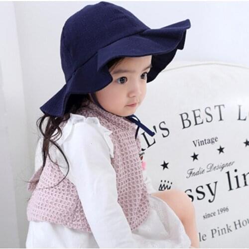 New children spring and summer candy color solid color adjustable with fisherman hat visor beach hat 3 colors