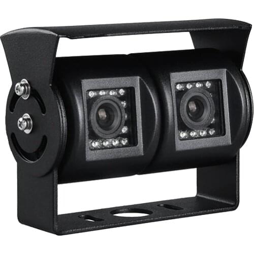 Dual Lens CCD 700TVL Metal Outdoor Camera Waterproof Night Vision IR 3.6MM Lens Vehicle Rear View Reverse Backup Camera