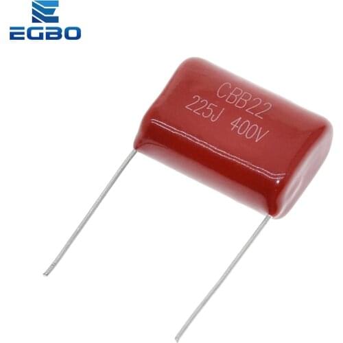 EGBO 10PCS 400V225J 2.2UF Pitch 20M 225J400V 225 400V 2200PF CBB Polypropylene film capacitor