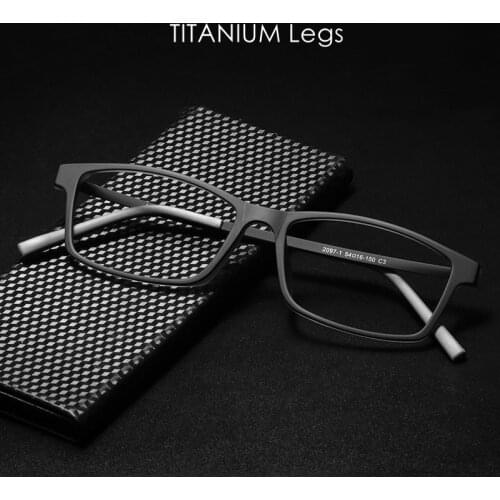 KatKani Ultra Light TR90 Super Elastic Alloy Mens Eyeglasses Frame Fashion Full Frame Optical Prescription Glasses Frame 2097-1