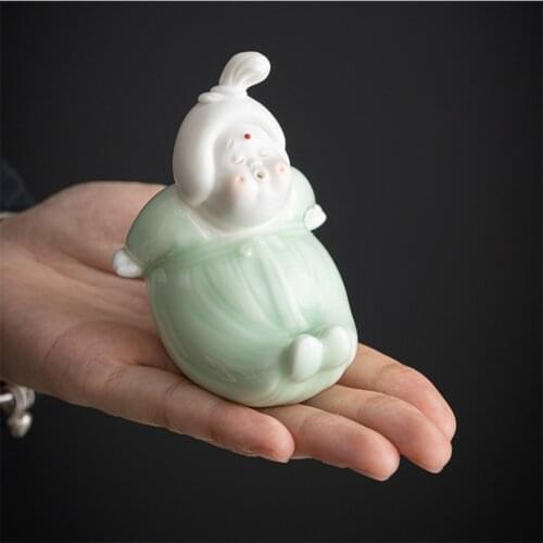 MetosiLife Ceramic Incense Sticker Holder - Chinese Traditional Character Image Tang NIU - Ideal for Home Decor