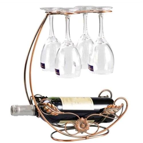Creative Classical Metal Wine Rack Hanging Wine Glass Holder Bar Stand Bracket Display Stand Bracket Decor Christmas Decoration
