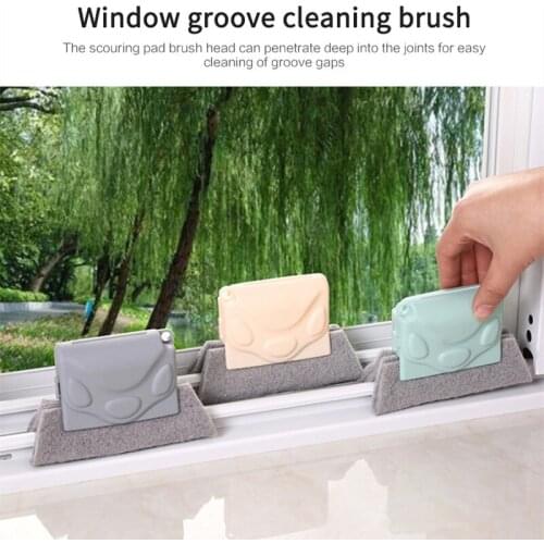 Creative Window Groove Cleaning Cloth Window Cleaning Brush Windows Slot Cleaner Brush Clean Window Slot Clean Tool Household