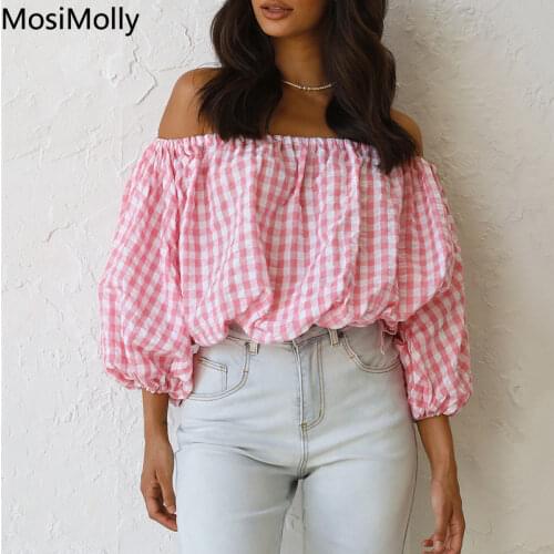 Блузки с открытыми плечами Mosimolly China At AliExpress