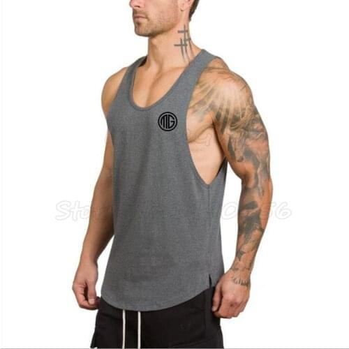 Muscleguys Brand mens stringer tank tops fitness singlets canotte bodybuilding shirt gyms Clothing for man tanktop hombre