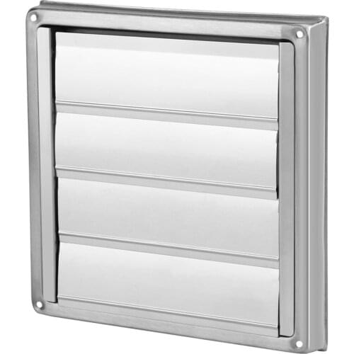 Wall Air Vent 100mm Duct Grill Stainless Steel Wall Air Vent Square Tumble Dryer Extractor Fan Outlet