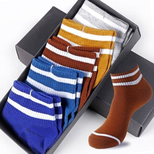5 Pairs/lot Cotton Socks Men Harajuku Breathable Comfort Boat Invisible Low Cut Socks Four Seasons Short Socks