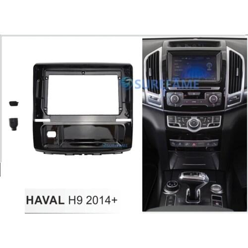 10.1 inch Car Fascia Radio Panel for 2014+ GREAT WALL HAVAL H9 Dash Kit Install Facia Trim Plate Adapter Console Bezel Cover