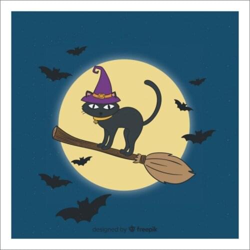 Cartoon Cat Halloween Diamond Painting Full Diamond DIY Mosaic Diamond Embroidery Home Living Room Decoration Mural Gift T486