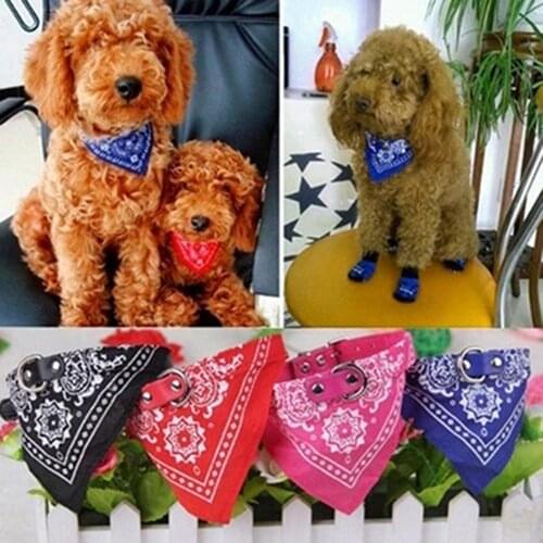 Pet saliva towel Fashion Adjustable Pet Dog Cat Bandana Scarf Collar Neckerchief Pet Ties Bibs Gentleman Silk Scarves