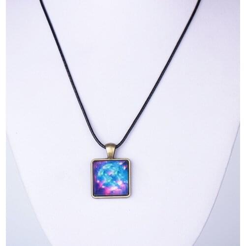 Luminous Star Series Necklace Crystal Pyramid Triangle Geometric Pendant Galaxy Star Dust Starry Night Glow in the Darkness Chic