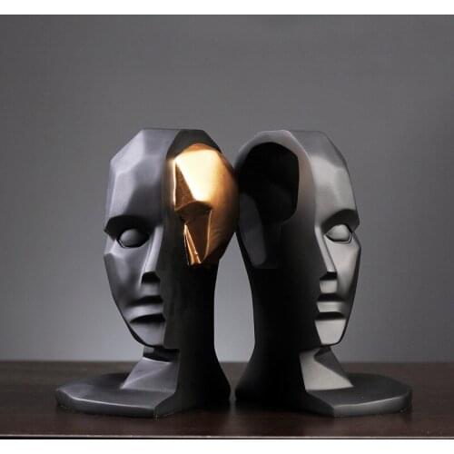 CREATIVE BRAIN HOLE WIDE OPEN STATUES SCULPTURES RESIN DECOR CRAFTS GIFTS FIGURINES DESKTOP HOME DECORATION ACCESSORIES MODERN