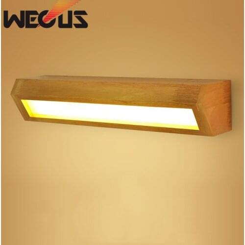 Japan nordic wood wall light foyer bedside study desk above reading lamp bathroom mirror lights
