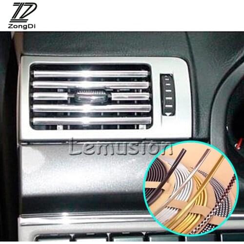 ZD Car Styling Air Outlet Moulding Chrome Sticker For Renault Megane 2 3 Duster VW Touran Passat B6 Golf 4 5 7 T5 T4 Accessories