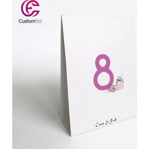 10pcs/lot Personalized lady perfume stand free table number TN0030