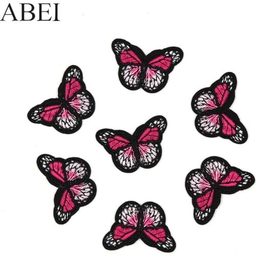 10pcs/lot Embroideried Butterfly Stickers Diy Dress Embellishment Garment Motif Badge Accessories Diy Appliques Clothes Patches