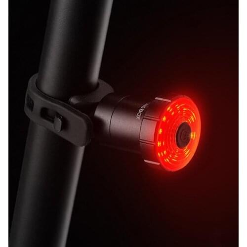 2021 Smart Bicycle Tail Rear Light Rear Bicycle Flashlight IPX5 Waterproof USB Charge Cycling Tail Taillight Bike LED Lights