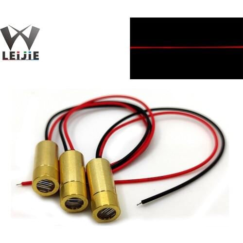 3pcs/lots MINI 5V Line 650nm 5mW 9mm Red Laser Head Laser Positioning Lamp Semiconductor Laser LED LD Module