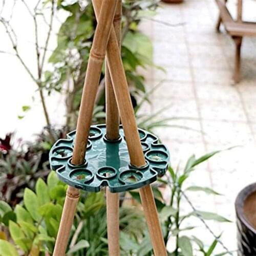 5pcs Garden Climbing Plant Support Peas Beans Fixed Frame Bamboo Wig-wam Holder Cane Stakes For Support Climbing Plants