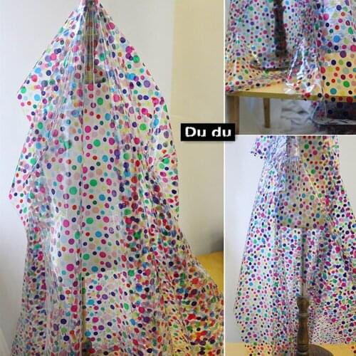 50*135CM Multicolored transparent Dots TPU Garment accessories Waterproof Clothing Bags TPU Fabric DIY