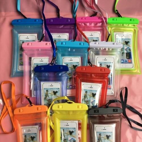 6.5 Inch Float Airbag Waterproof Swimming Bag Mobile Phone Case Cover Dry Pouch Universal Diving Drifting Riving Trekking Bags