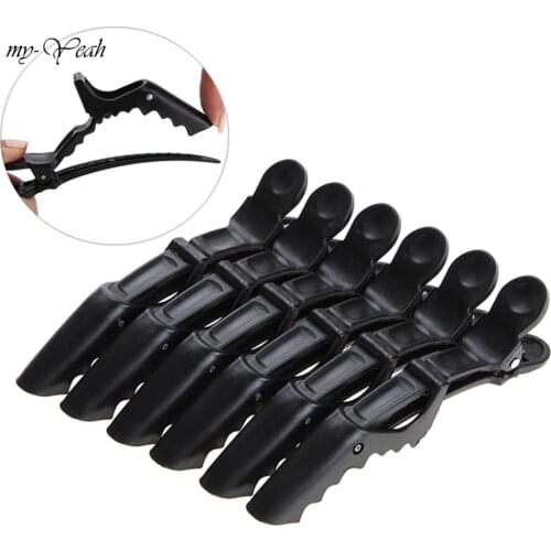 6 Pcs/Pack Salon Plastic Crocodile Barrette Section Hair Clip Grip Hairdressing Clamps Claw Clip Hair Styling Tool Accessories