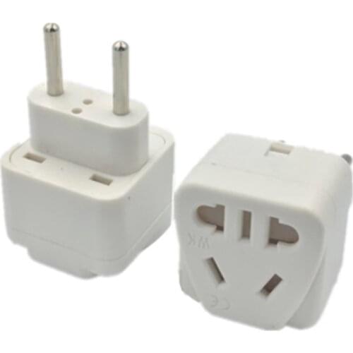10A 250V Europe 2 Pins Electrical AC Power Adapter Plug Chinese Universal EU AU 2 Pin Travel Adaptor Plug Socket Converter