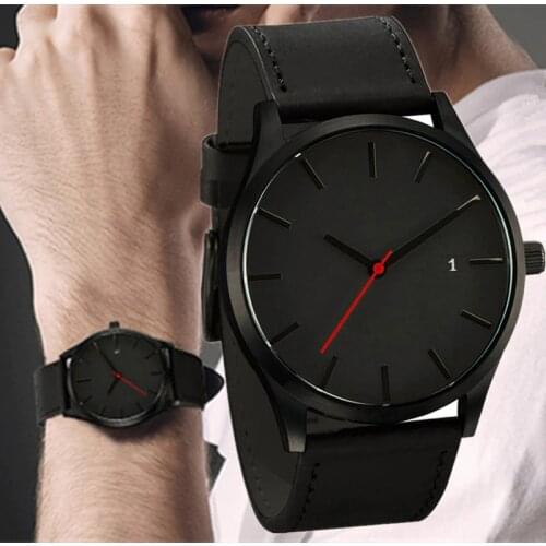 2019 Men Quartz Watch Relogio Masculino Military Sport Wristwatch Leather Strap Mens Reloj Complete Calendar Watches Homme Saati