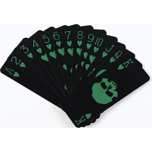 Black Luminous Fluorescent Poker Cards Playing Card Glow In The Dark Bar Party KTV Night Luminous Collection Special Poker