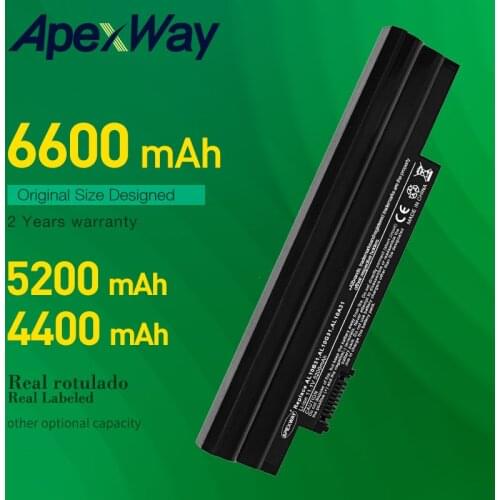 Apexway Black 11.1v laptop battery for Acer Aspire AL10A31 AL10B31 AL10G31 One 522 D255 722 D257 D255E D260 D270 AOD255 AOD260
