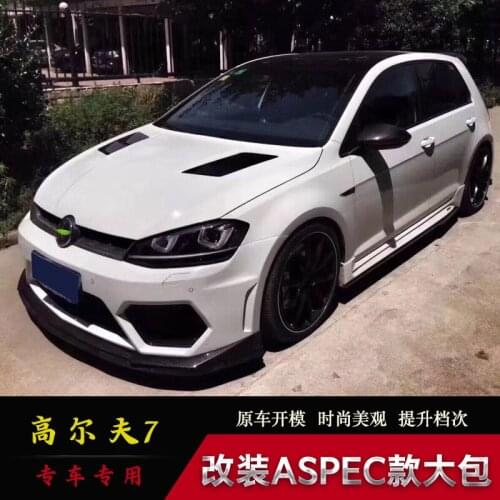 Crazy2021 Fit For Volkswagen Changed Into Aspe Style, Front Rear Bars, Side Skirts and Tail Wings Golf 7 Be