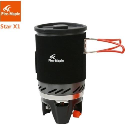 Fire Maple Camping Stoves Outdoor Hiking Cooking System With Stove Heat Exchanger Pot Bowl Portable Gas Burners FMS-X1