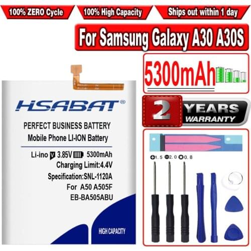 HSABAT 4400mAh EB-BA505ABN EB-BA505ABU Battery for Samsung Galaxy A50 A505F SM-A505F