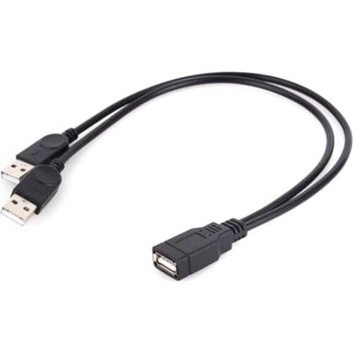 SOONHUA USB 2.0 Female To 2 Male Splitter Cable 5pcs Power Extension Cable USB Splitter Cables For Dual Power Supply