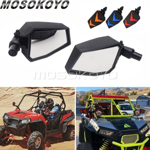 1.75" Roll Cages UTV Adjustable Rear View Mirror Side Mirrors for Polaris Ranger RZR XP 1000 900 800 Yamaha Rhinos 450 660 700
