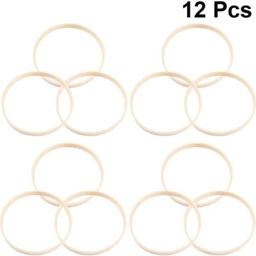 12pcs Diameter Dream Catcher Ring Round Wooden Bamboo Hoop DIY Craft Dream Catcher Wind Chime Hanging (15/17/20/23/26/30/36cm)