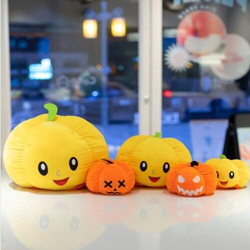 Creative Flip Pumpkin Doll Double-Sided Expression Halloween Funny Gift Two-Sided Flipped Plush Toy Holiday Decoration Ornaments