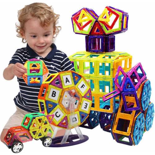 Mylitdear 95PCS Mini Size Magnetic Building Blocks Different Types Kid Educational Toys Plastic DIY Blocks Toys for Children