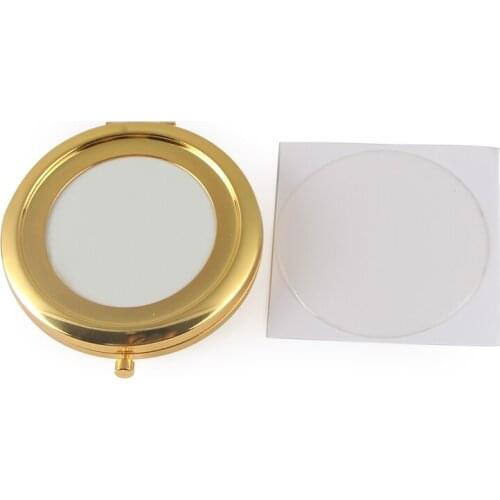 Gold Color Metal Cosmetic Mirror Luxury Wedding souvenir Makeup Mirror