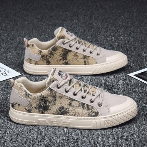 Mens Nostalgic Chinese Canvas Sneakers Long-wearing Sports Comfortable Mens Shoes Casual Pattern Retro Sports Mens Shoes