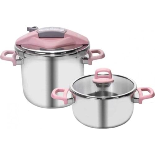 Perfect Pink 4 + 6 Lt Pressure Cooker Set