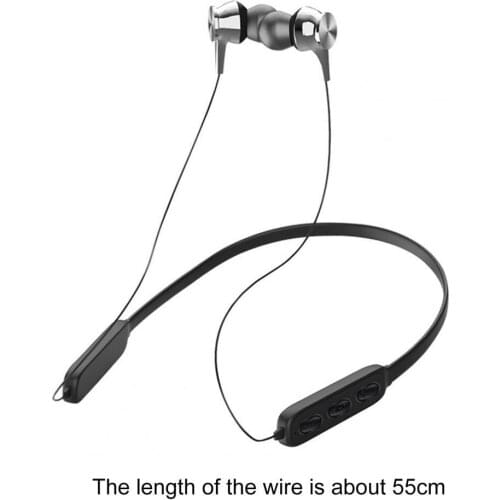 In-Ear HiFi Wireless Bluetooth Earphone Lightweight Noise Reduction PVC Magnetic Neckband Headset Music Headphone for Smartphone