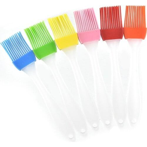 Silica Gel Small Brush High Temperature Resistant Baking Brush Silica Gel Oil Brush Cake Cream Barbecue Hair Color Random