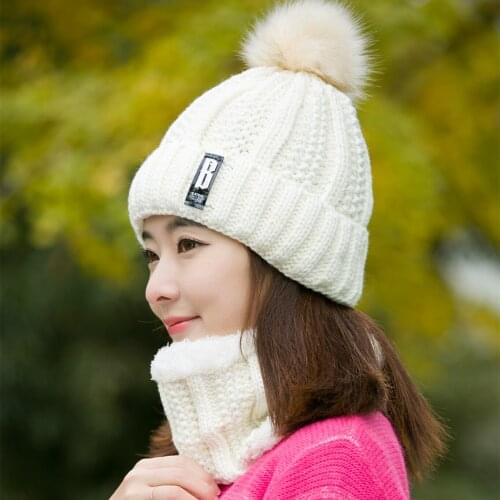 VEITHDIA 2019 New Pom Poms Winter Hat for Women Fashion Solid Warm Hats Knitted Beanies Cap Brand Thick Female Cap Wholesale