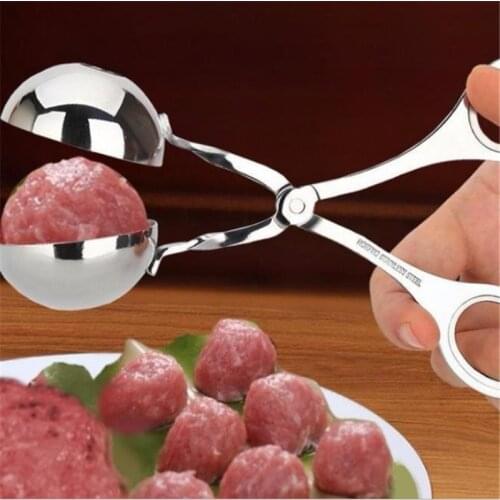 New Kitchen Accessories Stainless Steel Meatball Maker Kitchen Organizer Cooking Tool Meatball Pressing Spoon Kitchen Gadgets-S