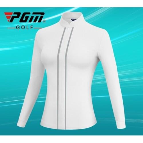 PGM Women Golf Jacket Long Sleeve Keep Warm Windbreaker Ladies Stand Collar Casual Shirt Golf Training Clothing D0975